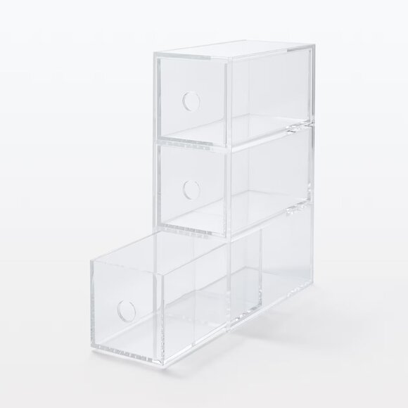 Muji Acrylic 3 Drawer Unit - Picture 3 of 9